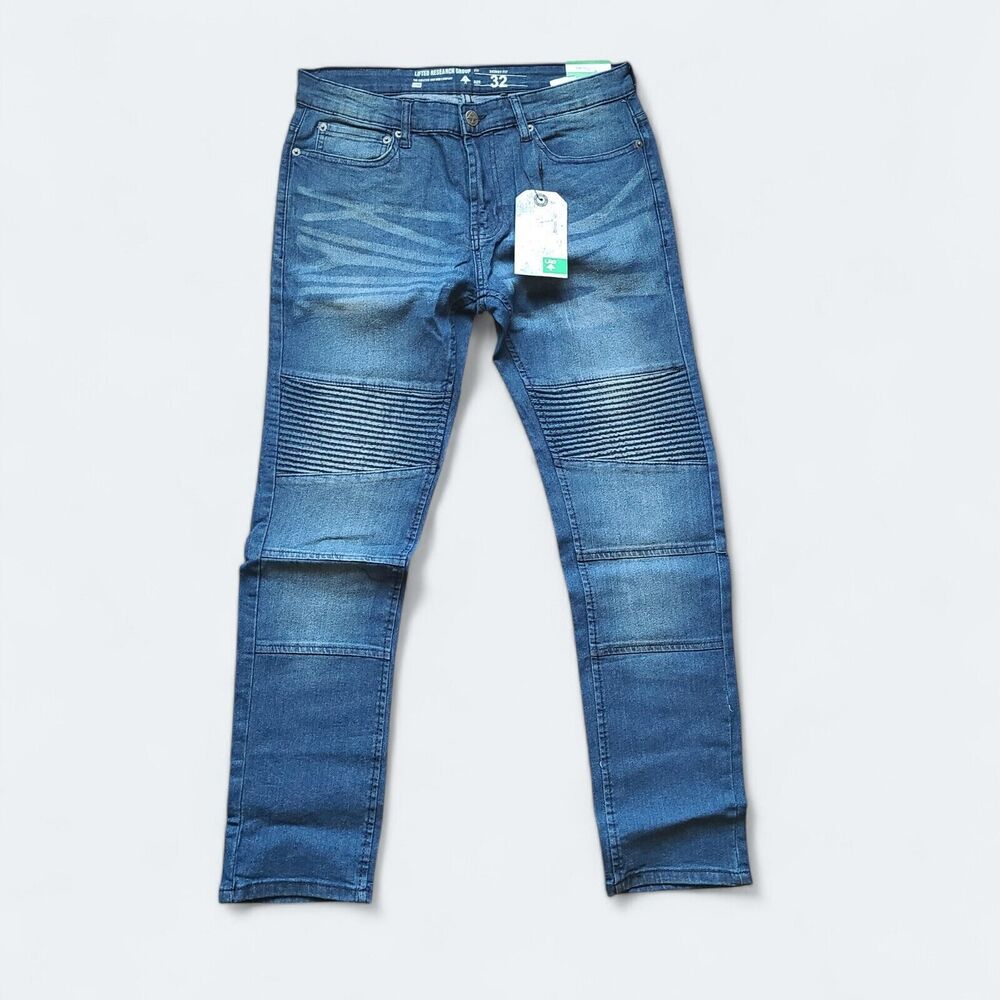 LRG Lifted Research Group Men's Jeans Skinny Fit Stretch Denim Blue Wash 32x30